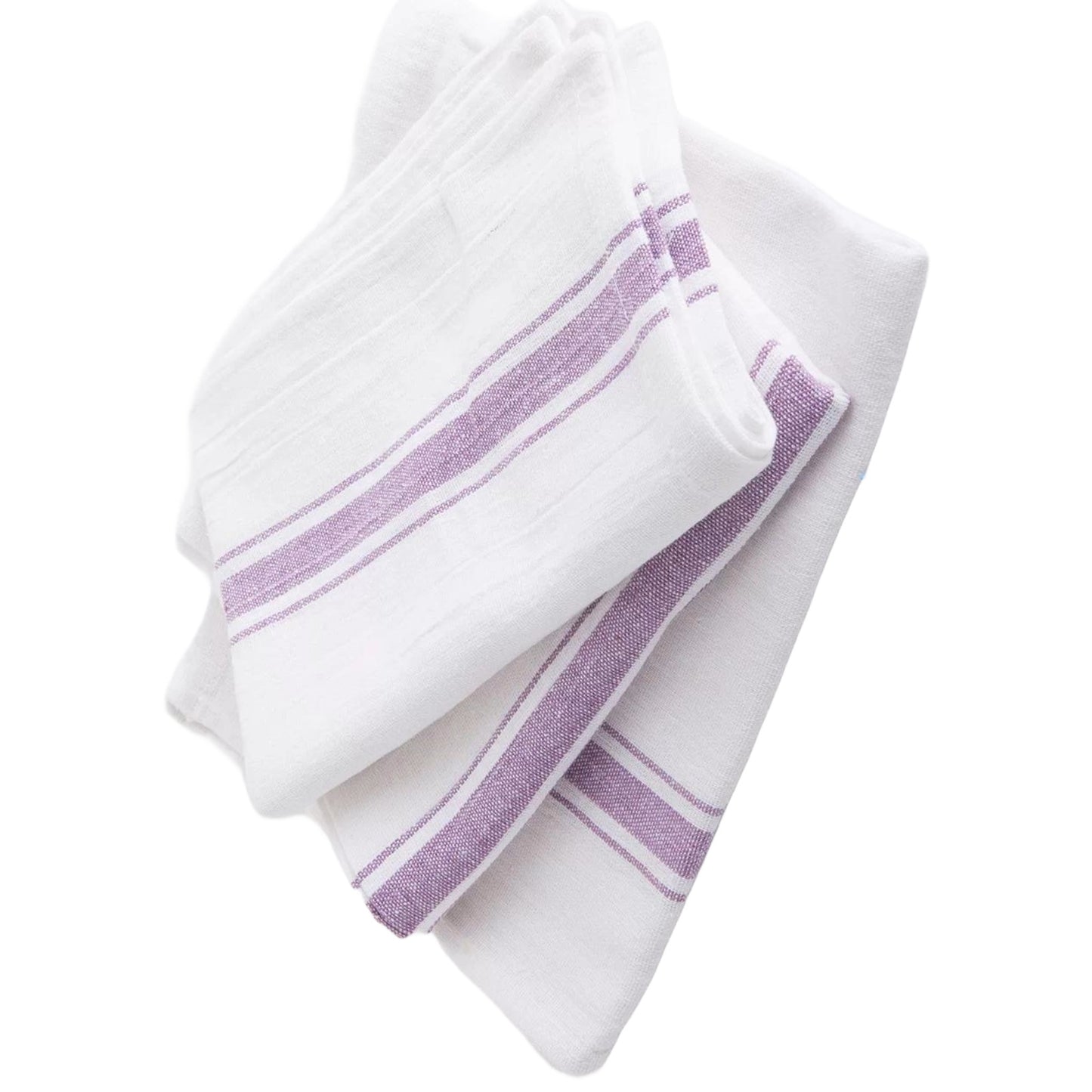 100% Cotton Glass Cloth Towels – Restaurant Quality – Lint-Free & Highly Absorbent – Available in Blue & Burgundy Stripes