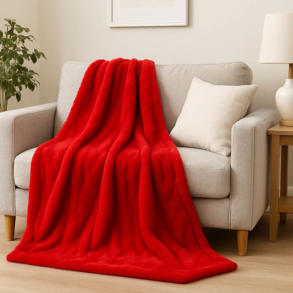 Super Soft Faux Fur Fleece Throw – Ultra Warm Mink Sofa & Bed Blanket – Available in Single, Double & King Sizes