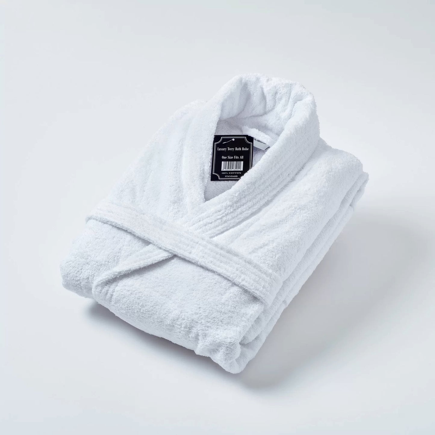 Shawl Collar Towelling Bathrobe – 400 GSM – Soft, Comfortable & Absorbent – Ideal for Home, Hotels & Spas – White