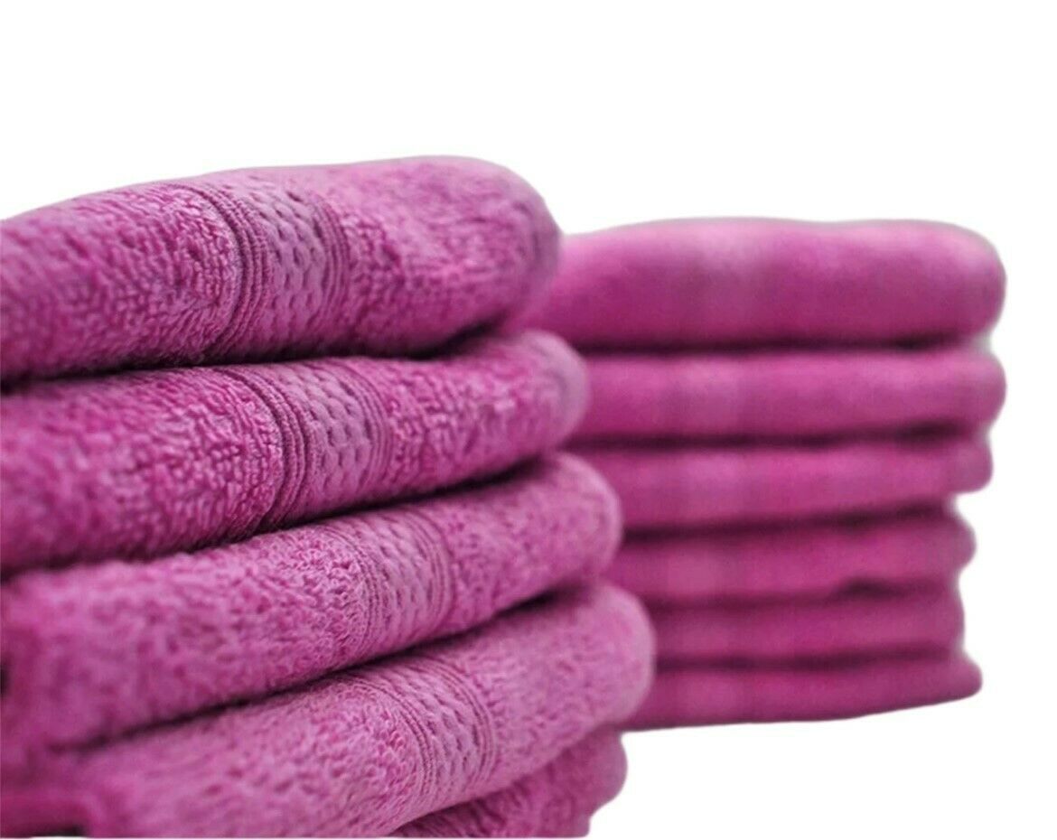 100% Cotton Hair Salon Towels (Range of Colours) Pack of 12 - Fuchsia Pink image