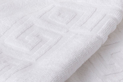 100% Cotton Greek Key Bath Mat - Hotel Quality image 1
