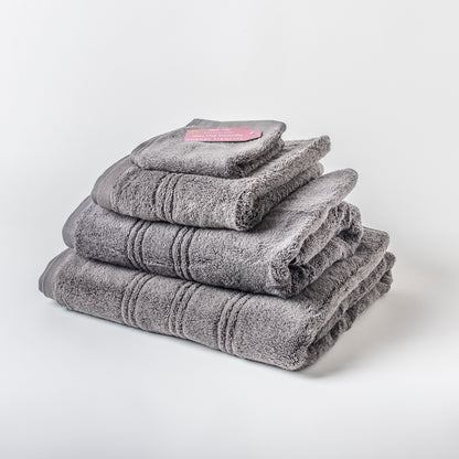 100% Cotton Opulence Zero Twist Premium Towels (Range of Sizes &amp; Colours) - Hand Towel (50x90cm), Charcoal Grey image