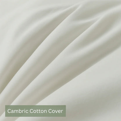 Duck Feather & Down Pillow Pair – Hotel Quality Luxury Comfort – 100% Cotton Cover – Soft & Supportive – Standard UK Size (Pair of 2)