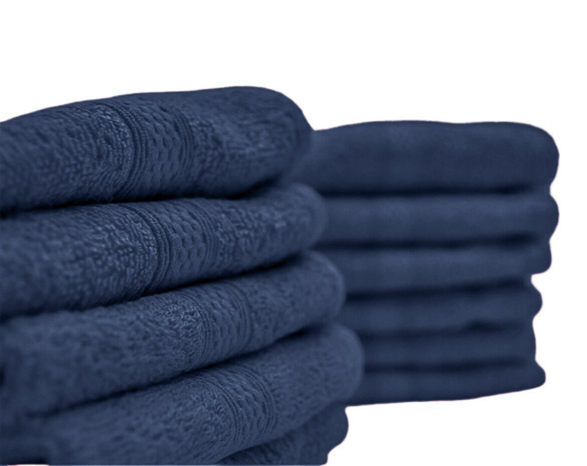 100% Cotton Hair Salon Towels (Range of Colours) Pack of 12 - Navy Blue image