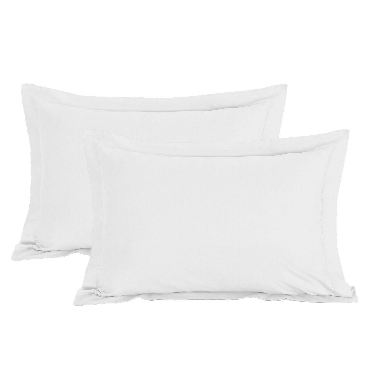 100% Egyptian Cotton Hotel Quality White Oxford Pillowcase pair image 0