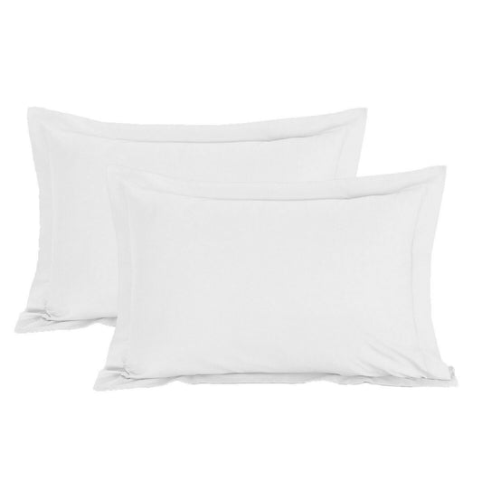 100% Egyptian Cotton Hotel Quality White Oxford Pillowcase pair image 0
