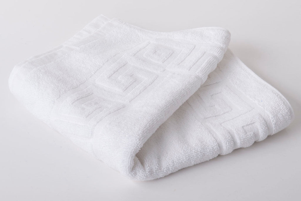 100% Cotton Greek Key Bath Mat - Hotel Quality image 0