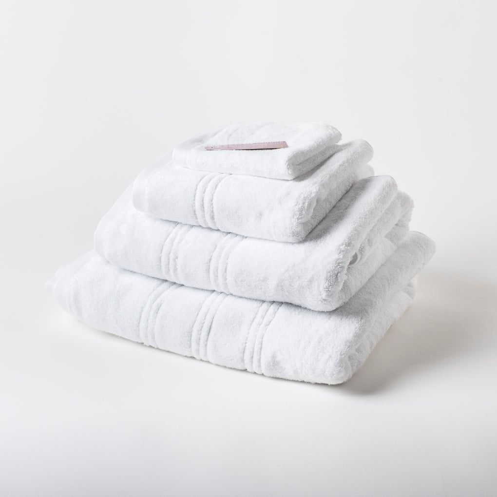 100% Cotton Opulence Zero Twist Premium Towels (Range of Sizes &amp; Colours) - Face Cloth (30x30cm), White image