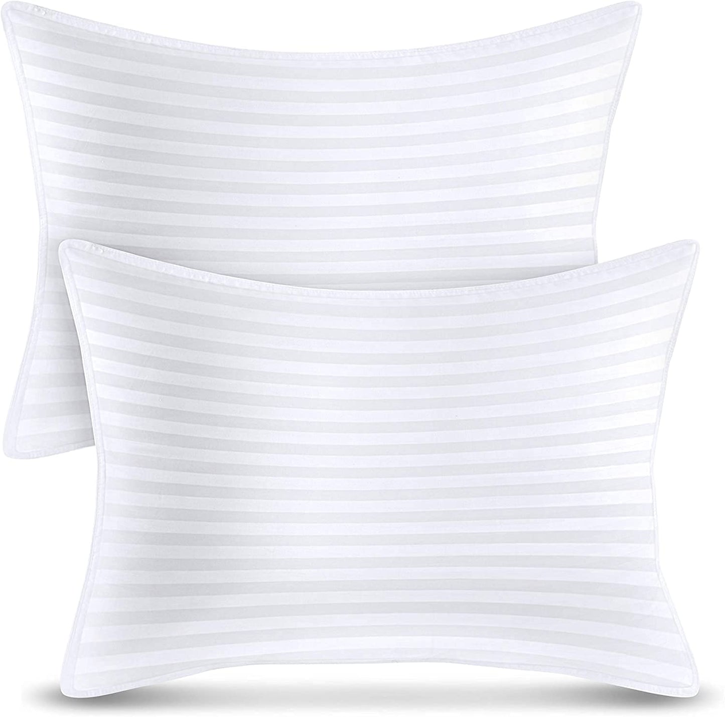 Luxurious Hotel Quality Satin Stripe Pillow Pair image 0