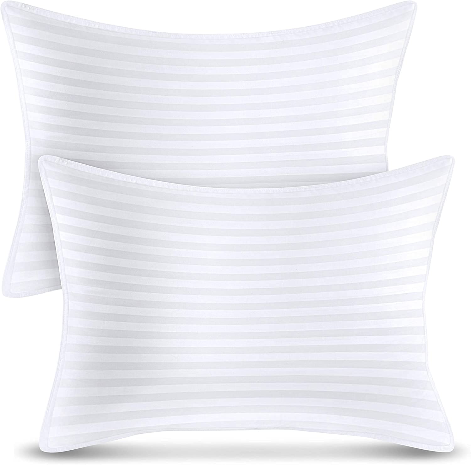 Luxurious Hotel Quality Satin Stripe Pillow Pair image 0