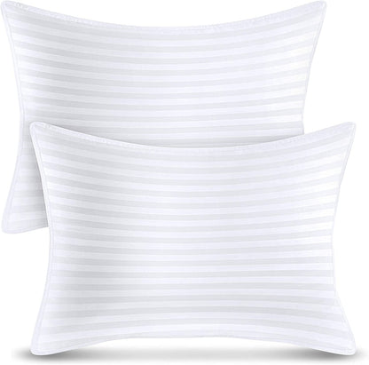 Luxurious Hotel Quality Satin Stripe Pillow Pair image 0