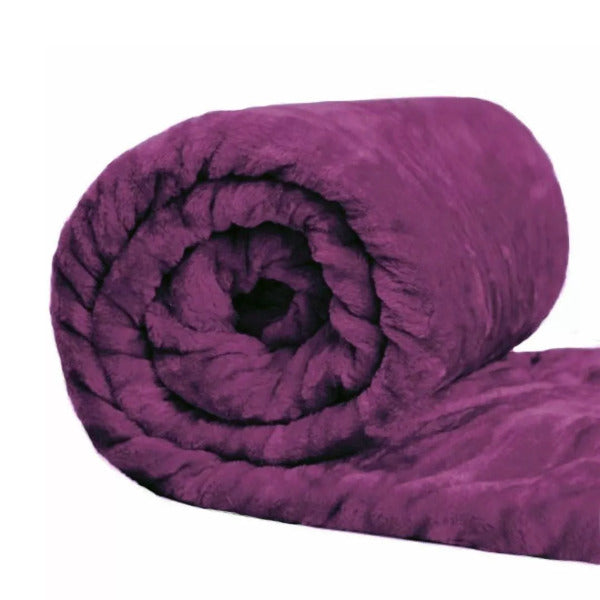 Super Soft Faux Fur Fleece Throw – Ultra Warm Mink Sofa & Bed Blanket – Available in Single, Double & King Sizes