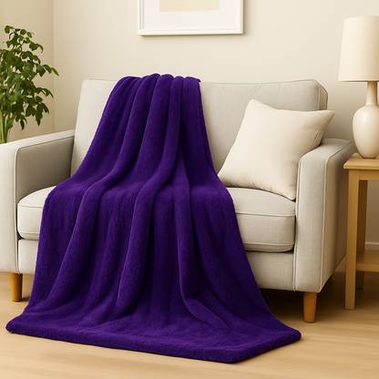Super Soft Faux Fur Fleece Throw – Ultra Warm Mink Sofa & Bed Blanket – Available in Single, Double & King Sizes