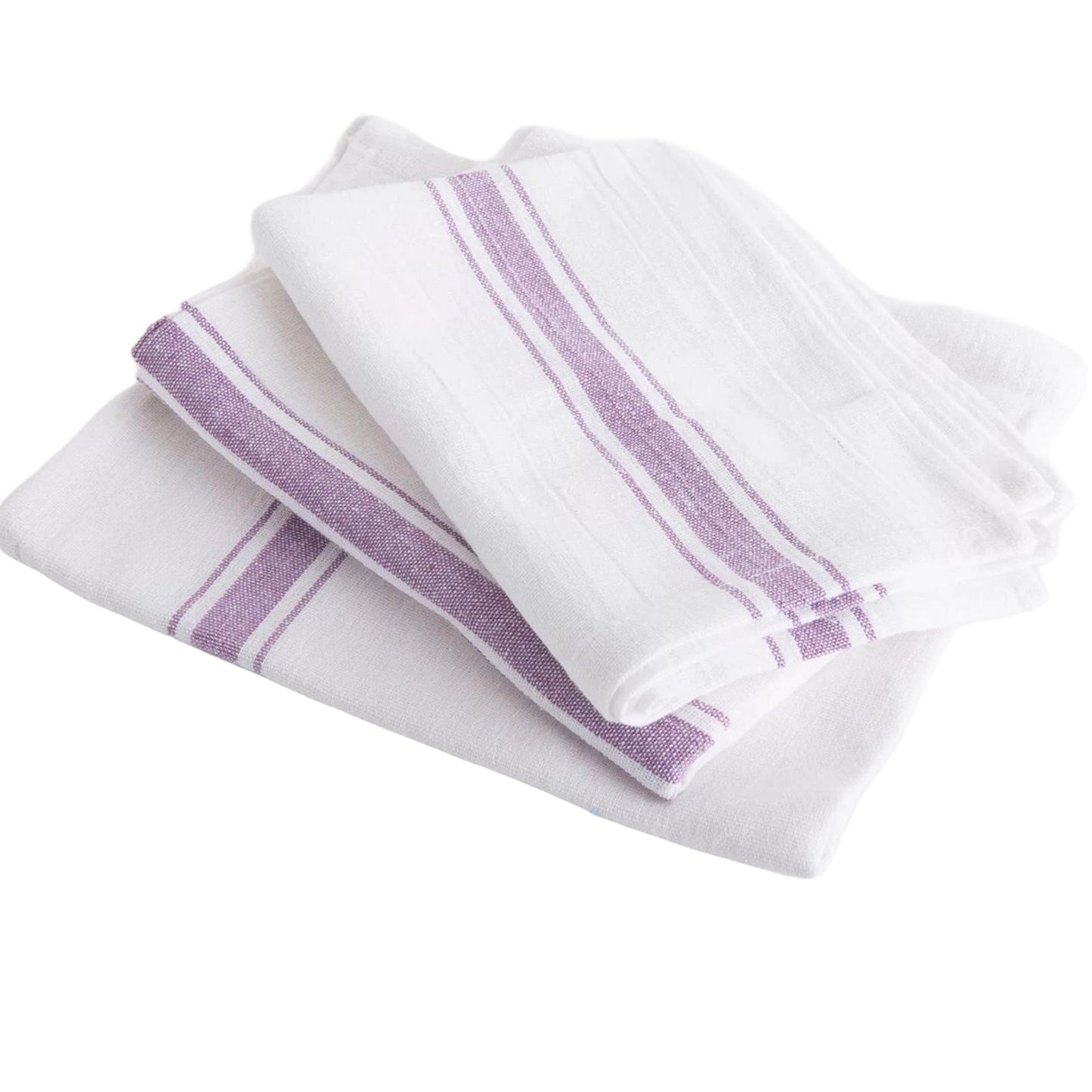 100% Cotton Glass Cloth Towels – Restaurant Quality – Lint-Free & Highly Absorbent – Available in Blue & Burgundy Stripes