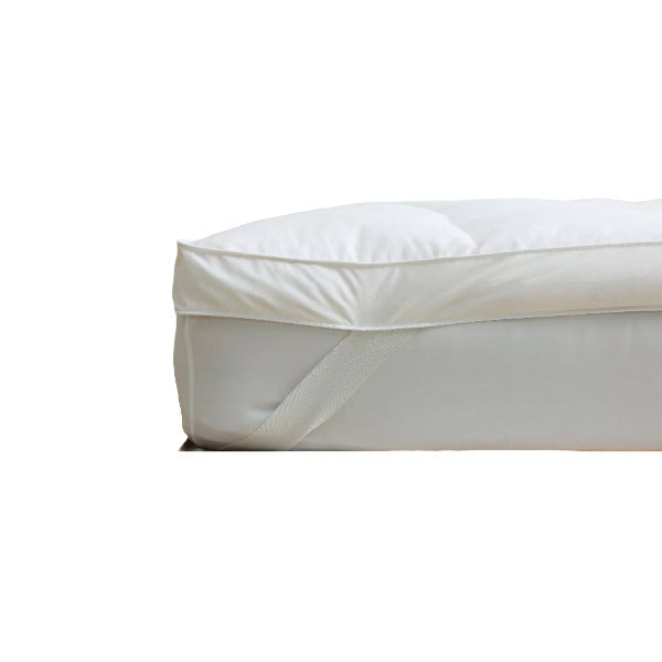 Luxury Duck Feather & Down Mattress Topper – Hypoallergenic, Breathable & Temperature Control – Medium Firmness