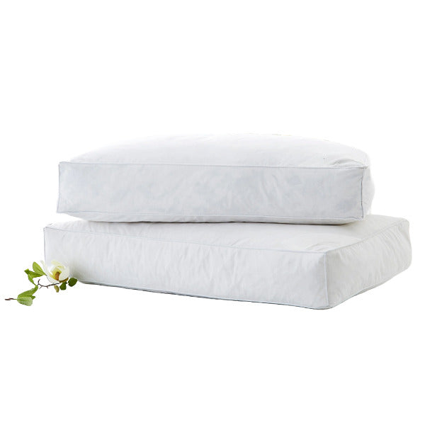 Goose Feather & Down Pillow Pair – Hotel Quality Luxury Comfort – 100% Cotton Cover – Soft & Supportive – Standard UK Size (Pair of 2)