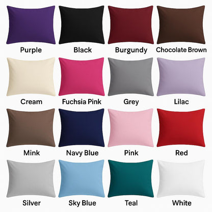 Hotel Quality Soft & Durable Pillowcase Covers – Pack of 2 – Available in 15 Colours