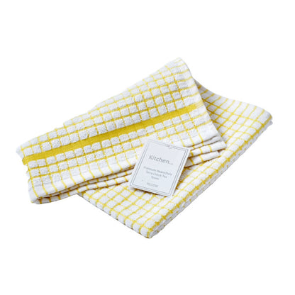 Luxury Heavy Weight Terry Check Tea Towel – Ultra Absorbent & Durable – 131g Heavy-Duty Fabric