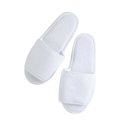 Open Toe Terry Slippers – Hotel & Spa Quality – Soft, Absorbent & Non-Slip