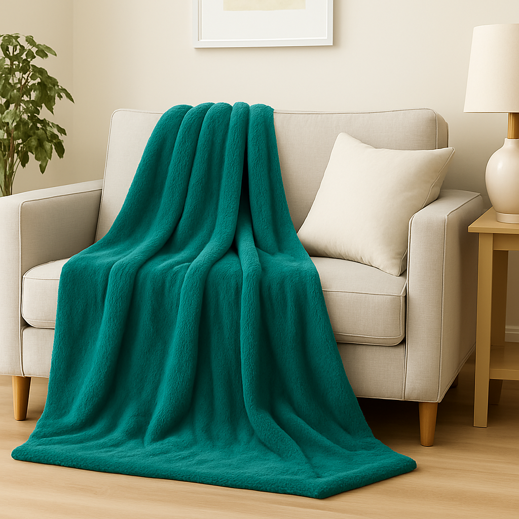 Super Soft Faux Fur Fleece Throw – Ultra Warm Mink Sofa & Bed Blanket – Available in Single, Double & King Sizes