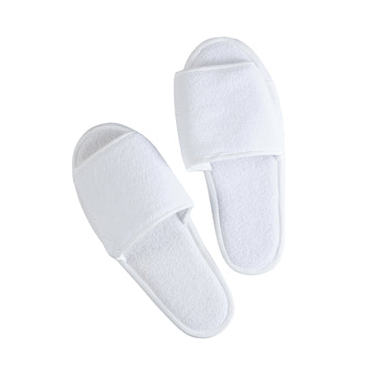 Open Toe Terry Slippers – Hotel & Spa Quality – Soft, Absorbent & Non-Slip