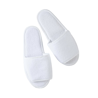 Open Toe Terry Slippers – Hotel & Spa Quality – Soft, Absorbent & Non-Slip