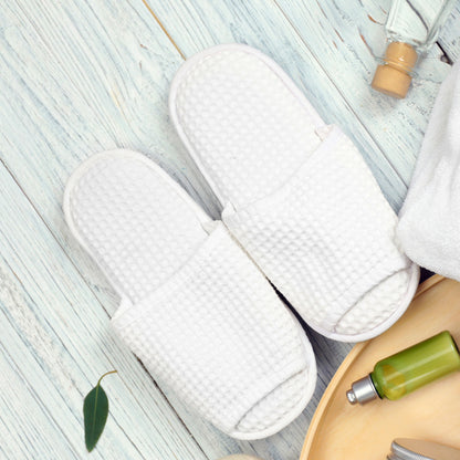 Open Toe Waffle Slippers Hotel & Spa Quality – Luxurious Comfort in a Pair