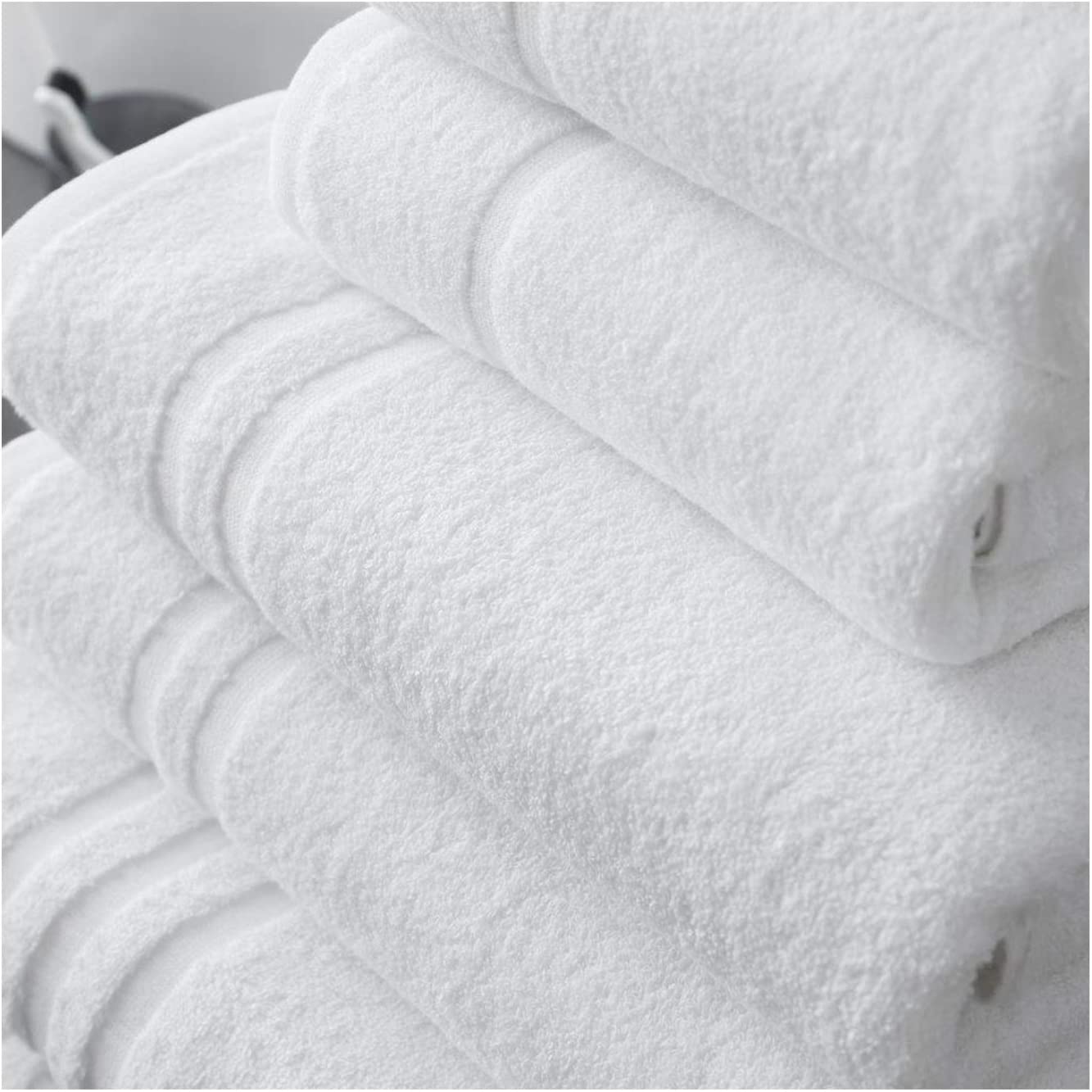 Luxury 100% Cotton Hotel-Quality Towels – 500 GSM – Ultra Soft & Highly Absorbent – Classic White