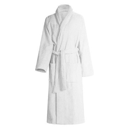 Shawl Collar Towelling Bathrobe – 400 GSM – Soft, Comfortable & Absorbent – Ideal for Home, Hotels & Spas – White