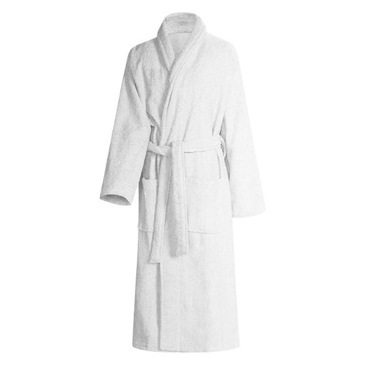 Shawl Collar Towelling Bathrobe – 400 GSM – Soft, Comfortable & Absorbent – Ideal for Home, Hotels & Spas – White