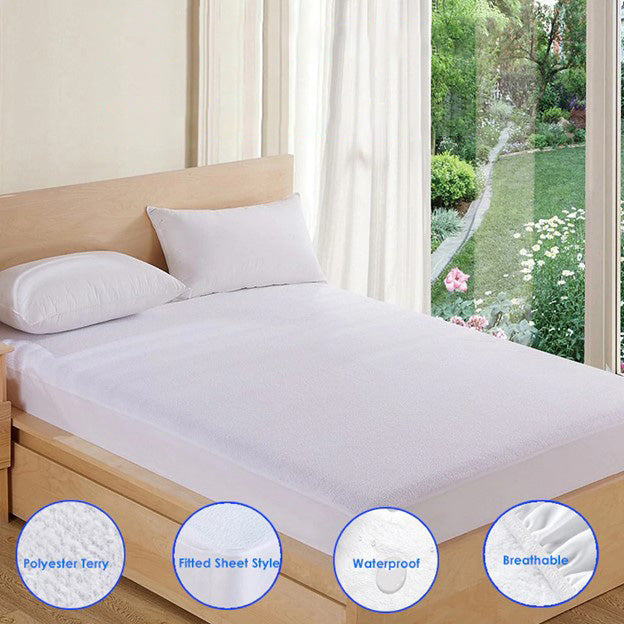Hotel Quality Terry Knit Waterproof Mattress Protectors image 1