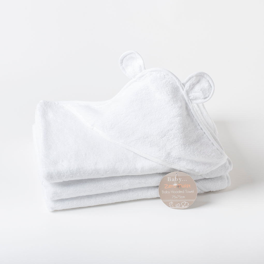 Zero Twist Baby Hooded Towel Robe With Ears image 0