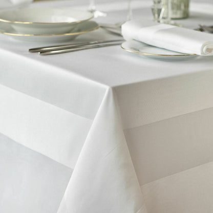100% Cotton Restaraunt Quality White Satin Band Table Cloths image 0
